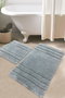 Mijölnir Juego de alfombrillas de baño de algodón Gris, 2 piezas
